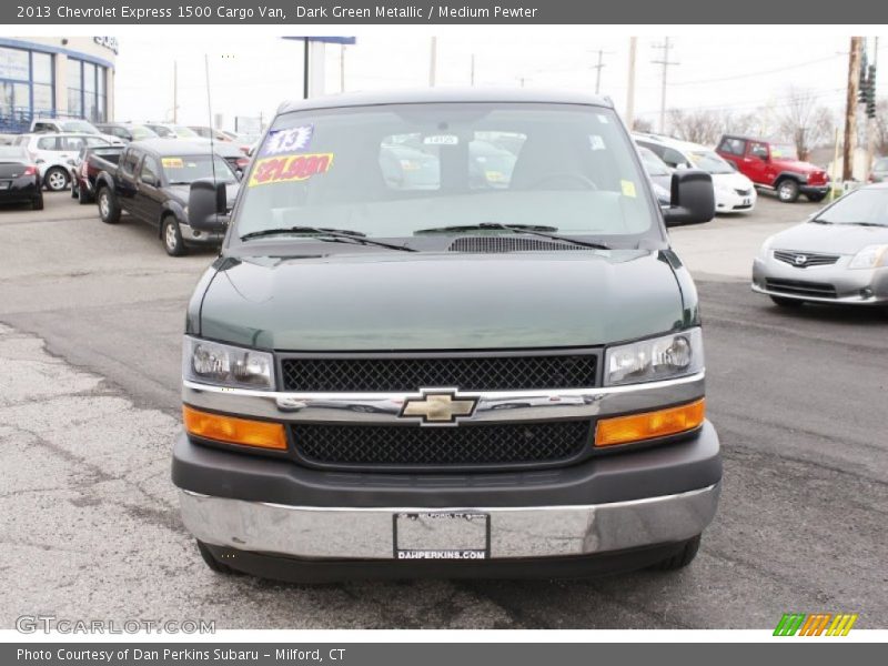 Dark Green Metallic / Medium Pewter 2013 Chevrolet Express 1500 Cargo Van