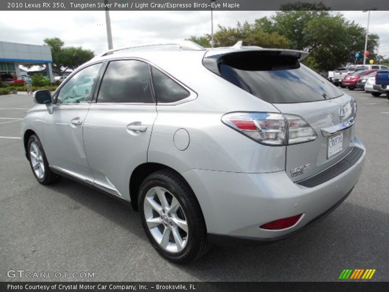 Tungsten Silver Pearl / Light Gray/Espresso Birds-Eye Maple 2010 Lexus RX 350