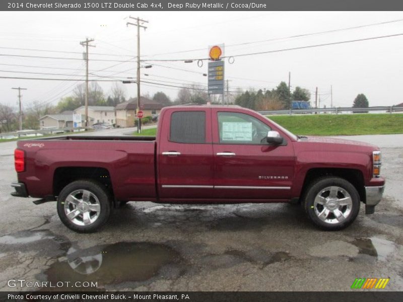 Deep Ruby Metallic / Cocoa/Dune 2014 Chevrolet Silverado 1500 LTZ Double Cab 4x4