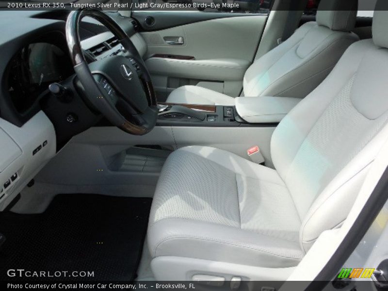 Tungsten Silver Pearl / Light Gray/Espresso Birds-Eye Maple 2010 Lexus RX 350
