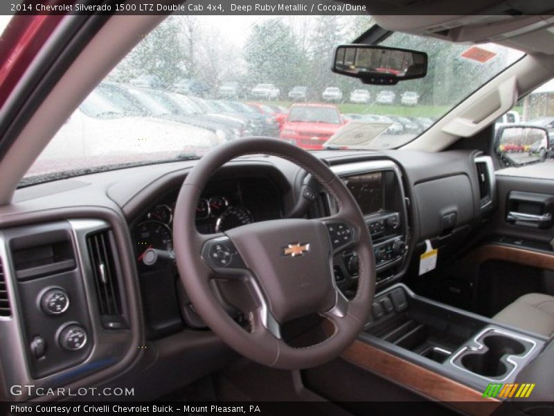 Deep Ruby Metallic / Cocoa/Dune 2014 Chevrolet Silverado 1500 LTZ Double Cab 4x4