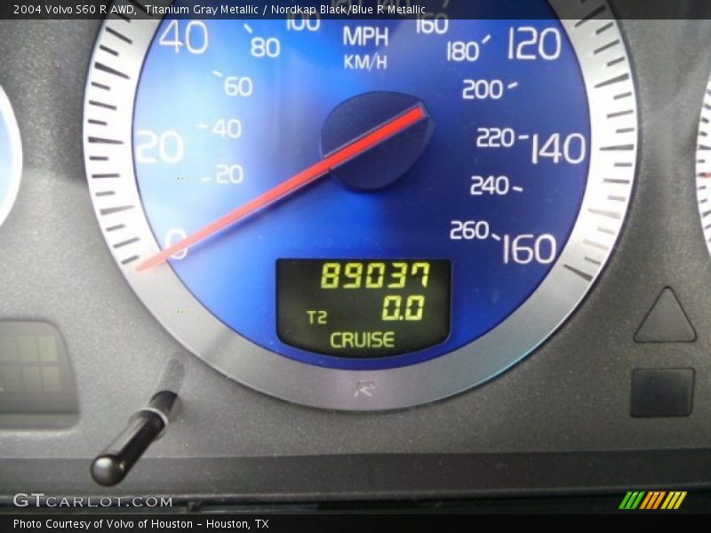 Titanium Gray Metallic / Nordkap Black/Blue R Metallic 2004 Volvo S60 R AWD