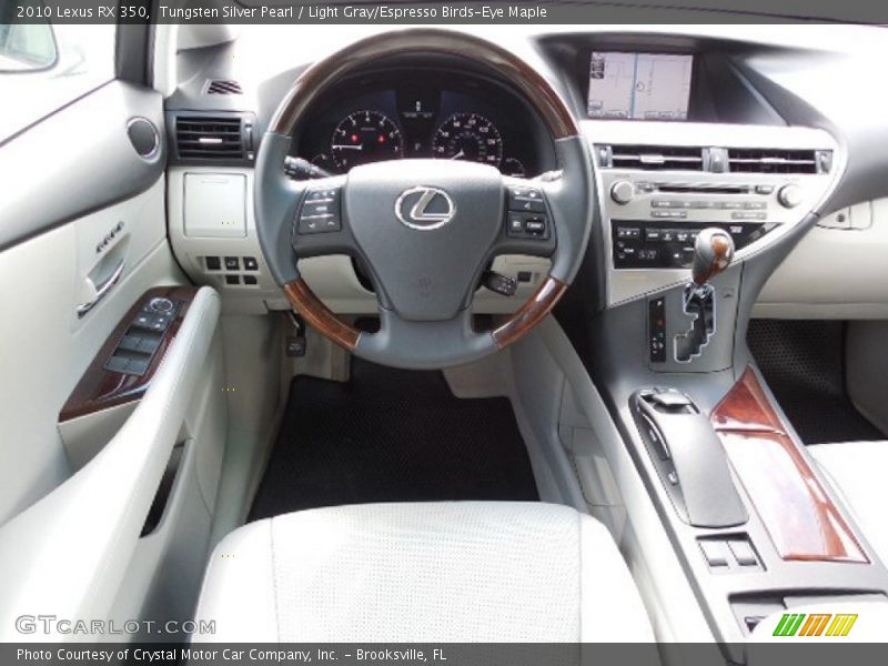 Tungsten Silver Pearl / Light Gray/Espresso Birds-Eye Maple 2010 Lexus RX 350