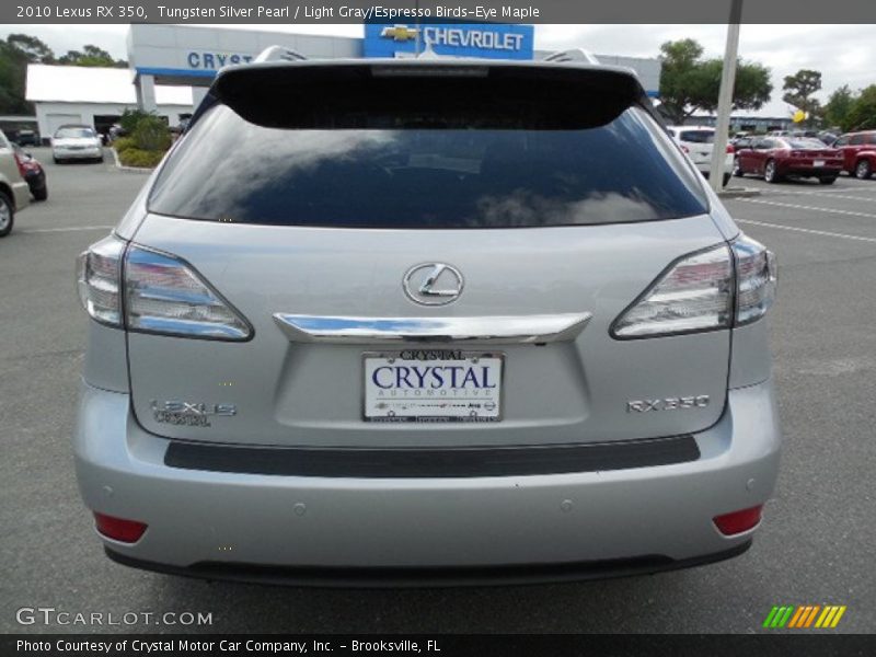 Tungsten Silver Pearl / Light Gray/Espresso Birds-Eye Maple 2010 Lexus RX 350