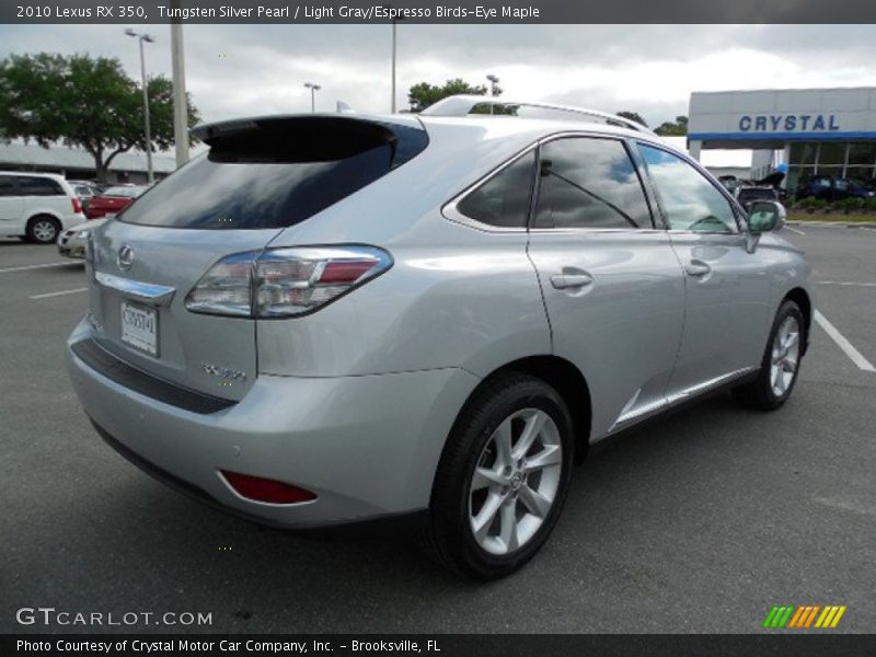 Tungsten Silver Pearl / Light Gray/Espresso Birds-Eye Maple 2010 Lexus RX 350