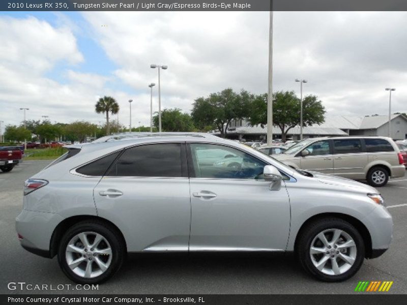 Tungsten Silver Pearl / Light Gray/Espresso Birds-Eye Maple 2010 Lexus RX 350