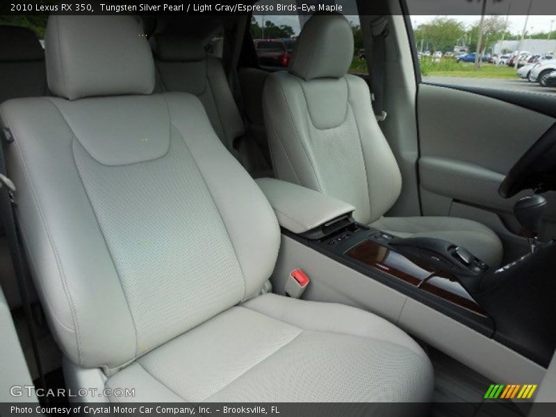 Tungsten Silver Pearl / Light Gray/Espresso Birds-Eye Maple 2010 Lexus RX 350