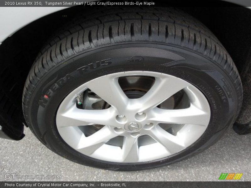 Tungsten Silver Pearl / Light Gray/Espresso Birds-Eye Maple 2010 Lexus RX 350