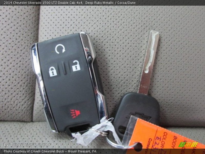 Deep Ruby Metallic / Cocoa/Dune 2014 Chevrolet Silverado 1500 LTZ Double Cab 4x4