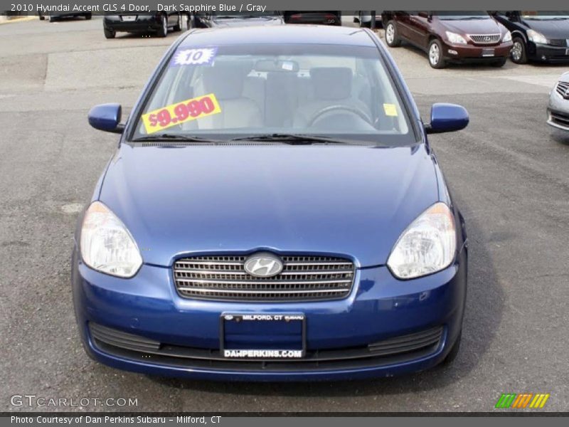 Dark Sapphire Blue / Gray 2010 Hyundai Accent GLS 4 Door