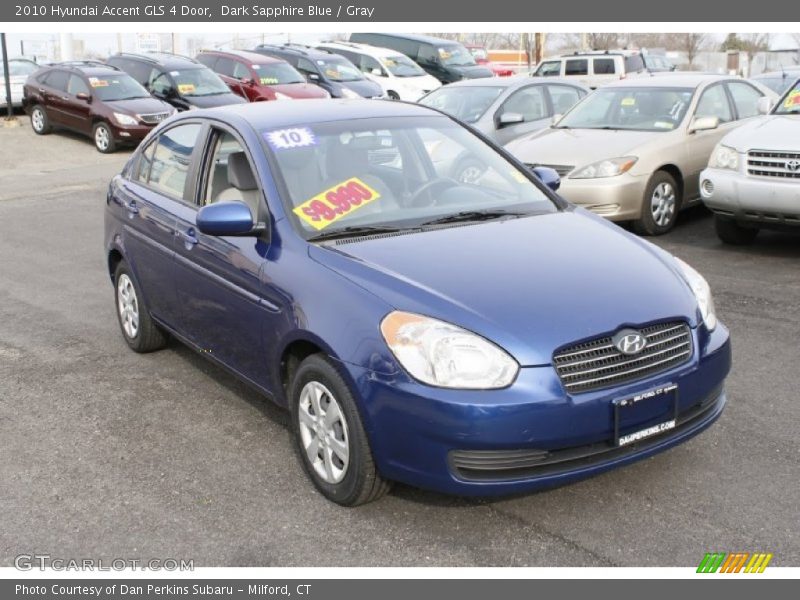 Dark Sapphire Blue / Gray 2010 Hyundai Accent GLS 4 Door