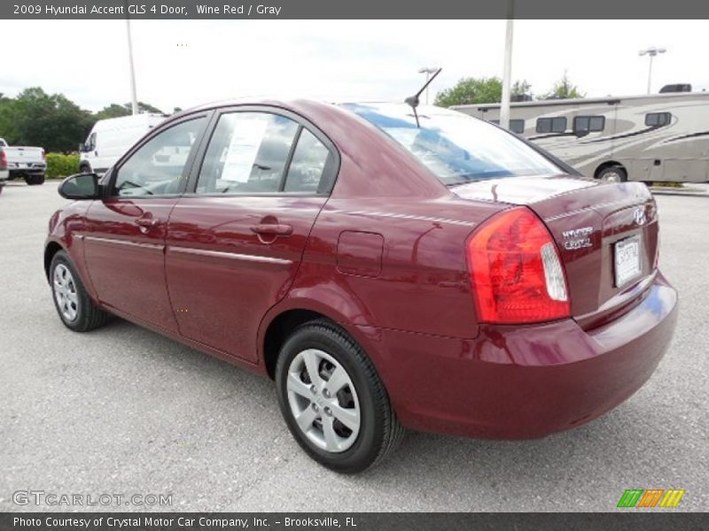 Wine Red / Gray 2009 Hyundai Accent GLS 4 Door