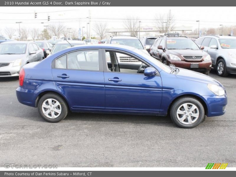 Dark Sapphire Blue / Gray 2010 Hyundai Accent GLS 4 Door