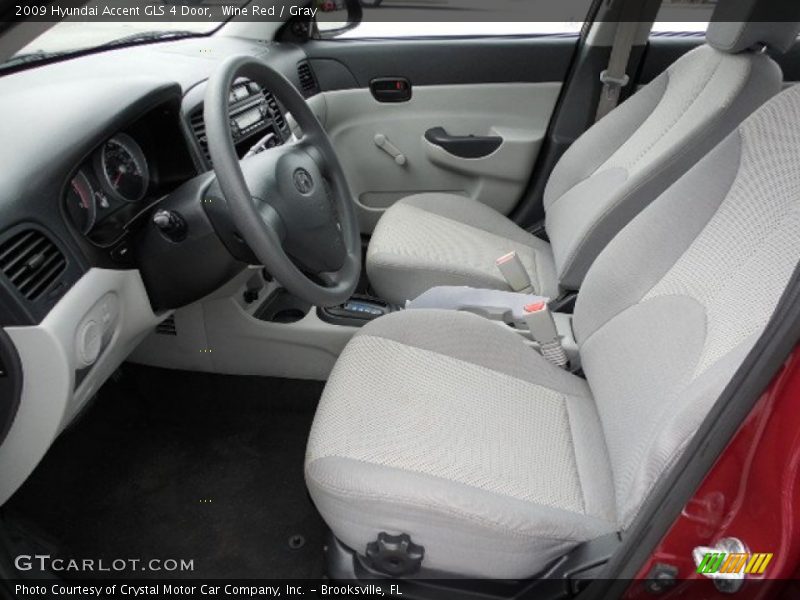 Wine Red / Gray 2009 Hyundai Accent GLS 4 Door