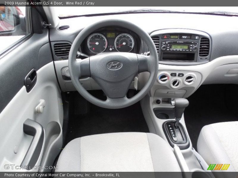 Wine Red / Gray 2009 Hyundai Accent GLS 4 Door