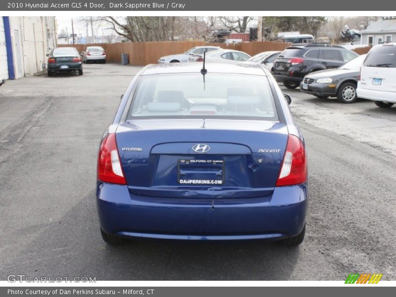 Dark Sapphire Blue / Gray 2010 Hyundai Accent GLS 4 Door