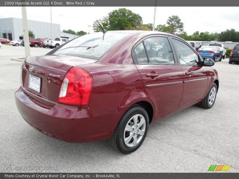 Wine Red / Gray 2009 Hyundai Accent GLS 4 Door