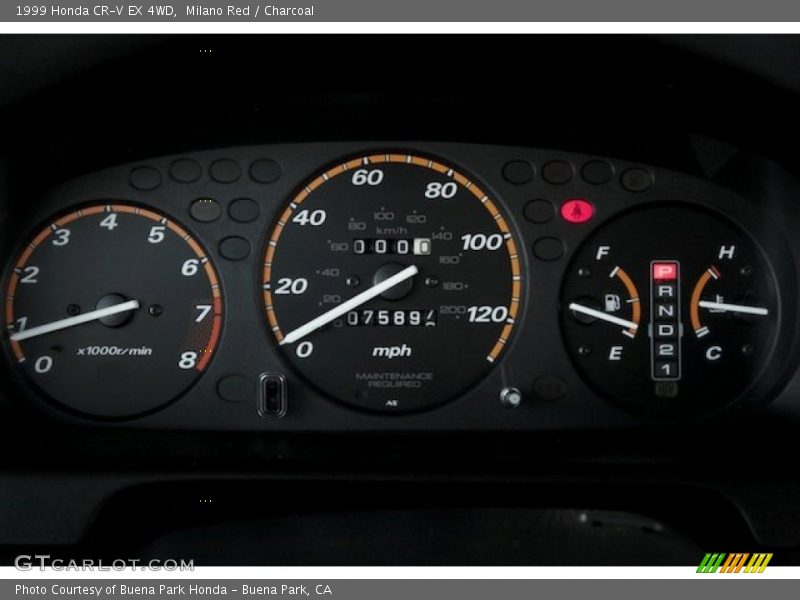 Milano Red / Charcoal 1999 Honda CR-V EX 4WD