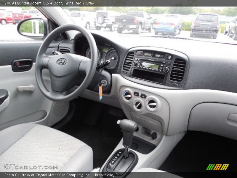 Wine Red / Gray 2009 Hyundai Accent GLS 4 Door