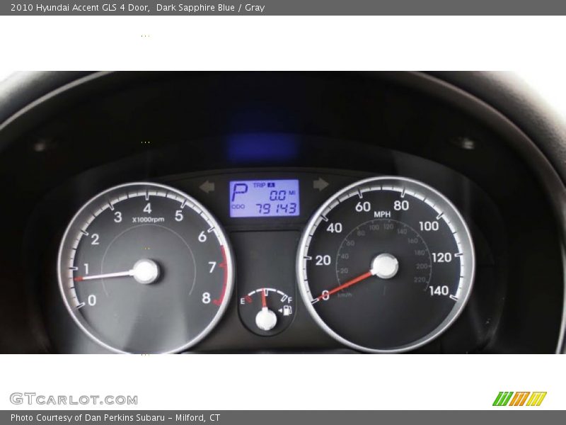 Dark Sapphire Blue / Gray 2010 Hyundai Accent GLS 4 Door