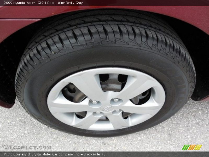 Wine Red / Gray 2009 Hyundai Accent GLS 4 Door