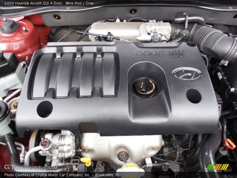 Wine Red / Gray 2009 Hyundai Accent GLS 4 Door