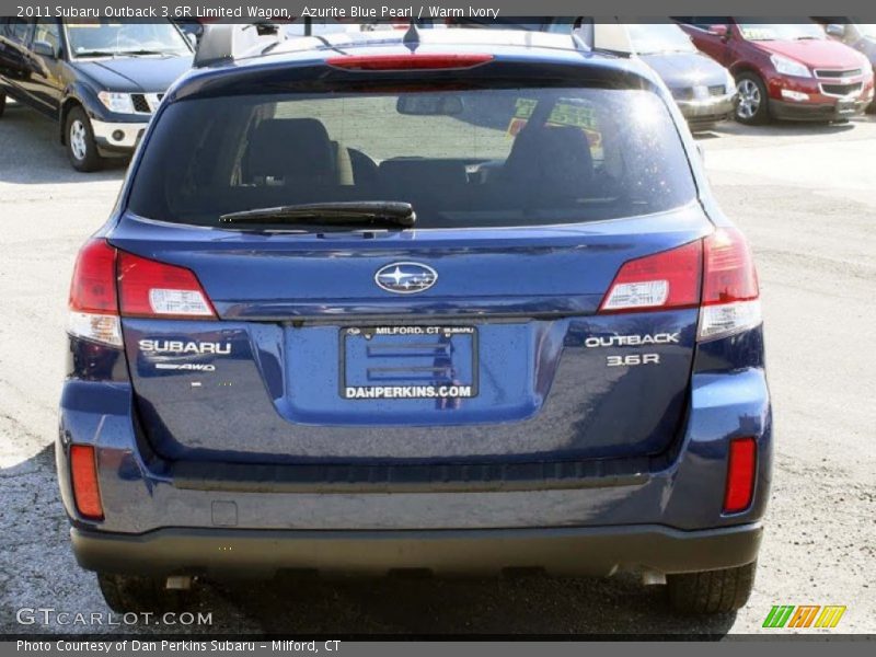 Azurite Blue Pearl / Warm Ivory 2011 Subaru Outback 3.6R Limited Wagon