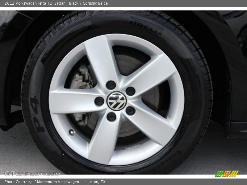 Black / Cornsilk Beige 2012 Volkswagen Jetta TDI Sedan