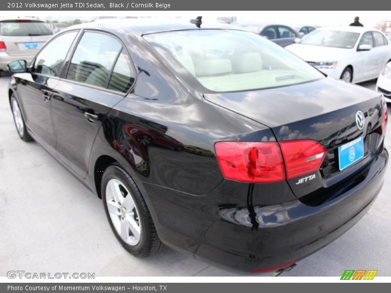 Black / Cornsilk Beige 2012 Volkswagen Jetta TDI Sedan