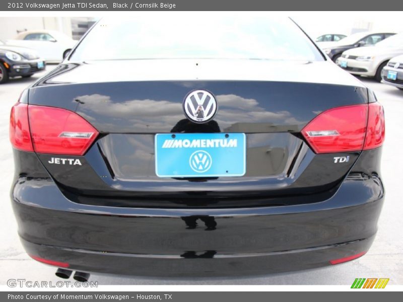 Black / Cornsilk Beige 2012 Volkswagen Jetta TDI Sedan