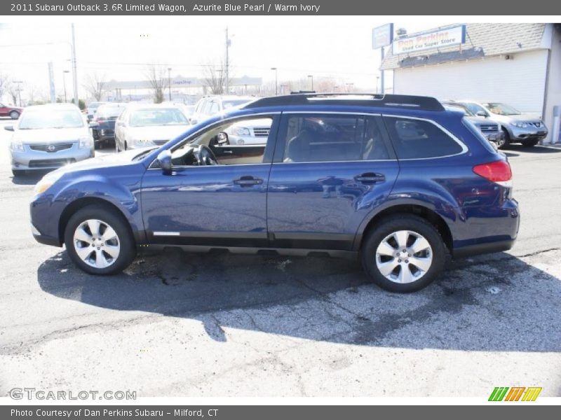 Azurite Blue Pearl / Warm Ivory 2011 Subaru Outback 3.6R Limited Wagon