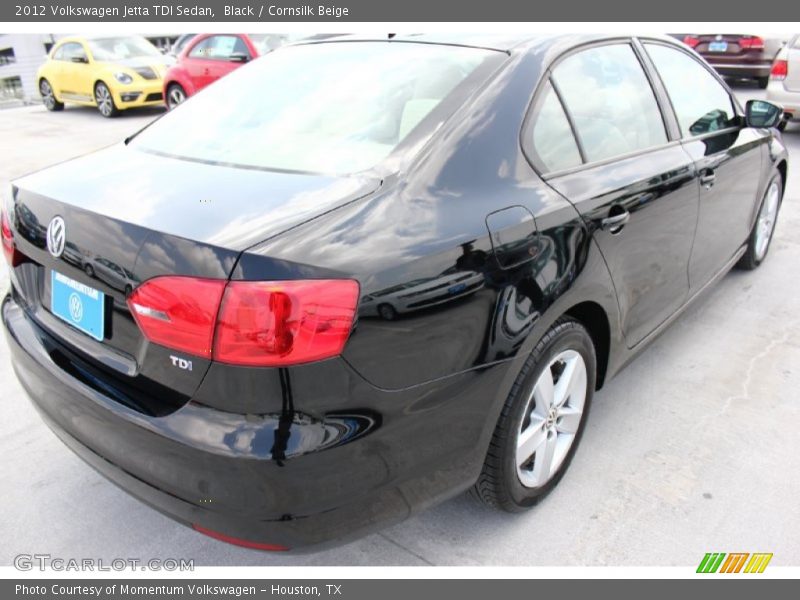 Black / Cornsilk Beige 2012 Volkswagen Jetta TDI Sedan
