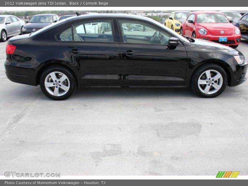 Black / Cornsilk Beige 2012 Volkswagen Jetta TDI Sedan