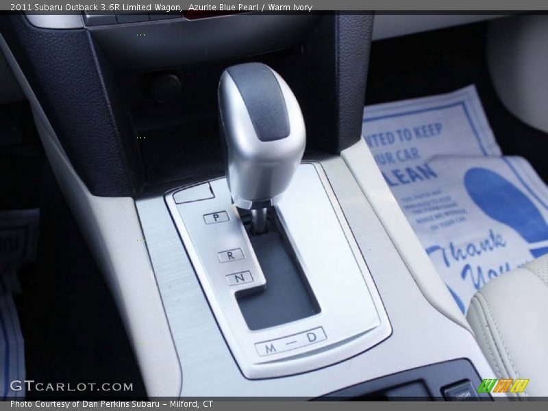 Azurite Blue Pearl / Warm Ivory 2011 Subaru Outback 3.6R Limited Wagon