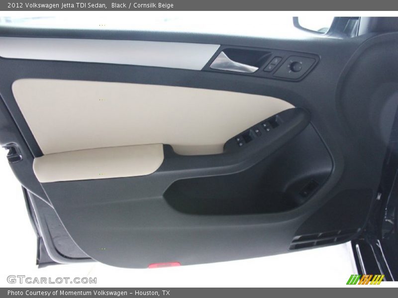 Black / Cornsilk Beige 2012 Volkswagen Jetta TDI Sedan