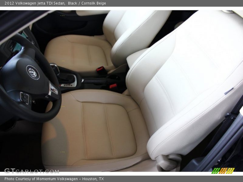 Black / Cornsilk Beige 2012 Volkswagen Jetta TDI Sedan