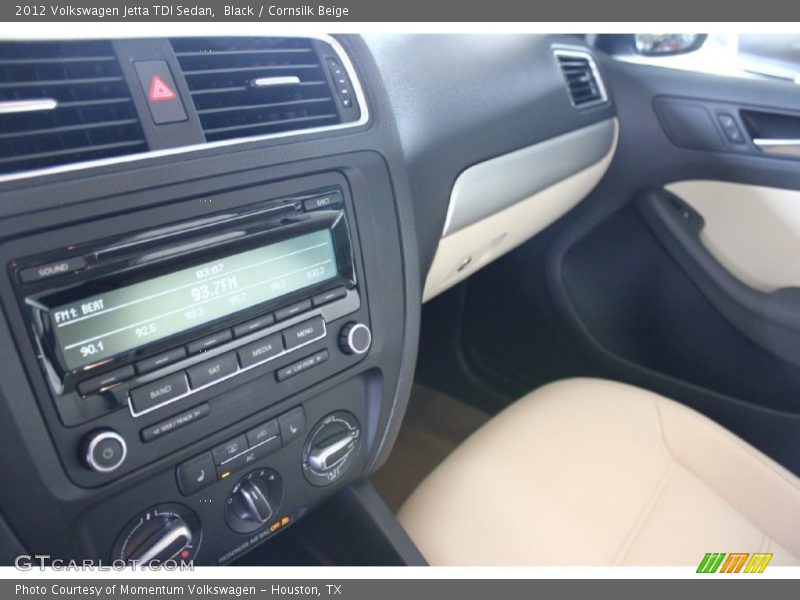 Black / Cornsilk Beige 2012 Volkswagen Jetta TDI Sedan