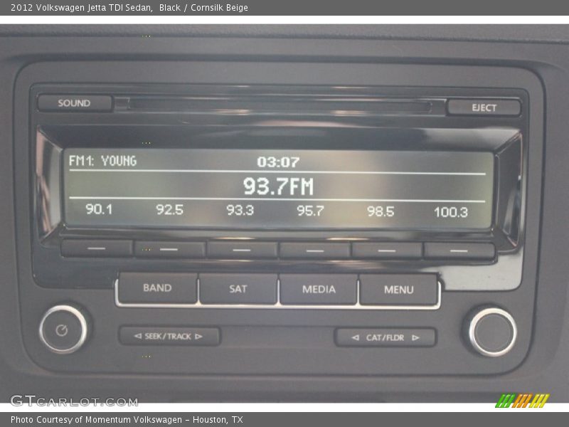 Black / Cornsilk Beige 2012 Volkswagen Jetta TDI Sedan