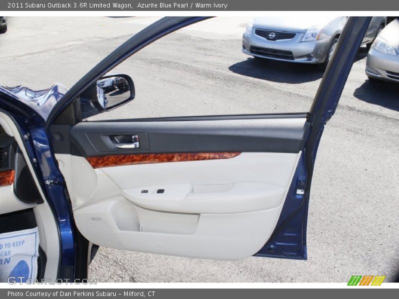 Azurite Blue Pearl / Warm Ivory 2011 Subaru Outback 3.6R Limited Wagon