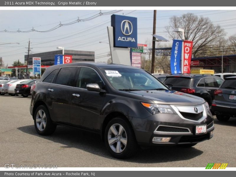 Grigio Metallic / Ebony 2011 Acura MDX Technology