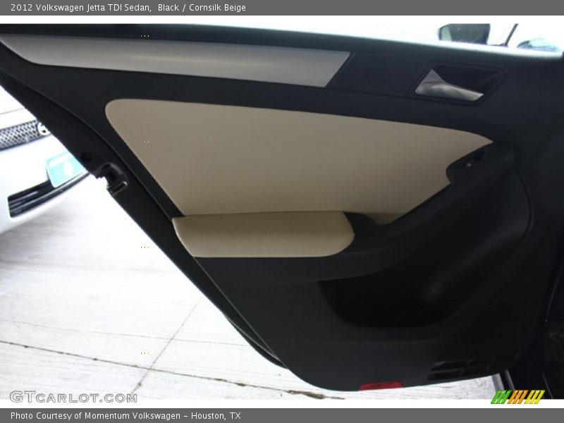 Black / Cornsilk Beige 2012 Volkswagen Jetta TDI Sedan