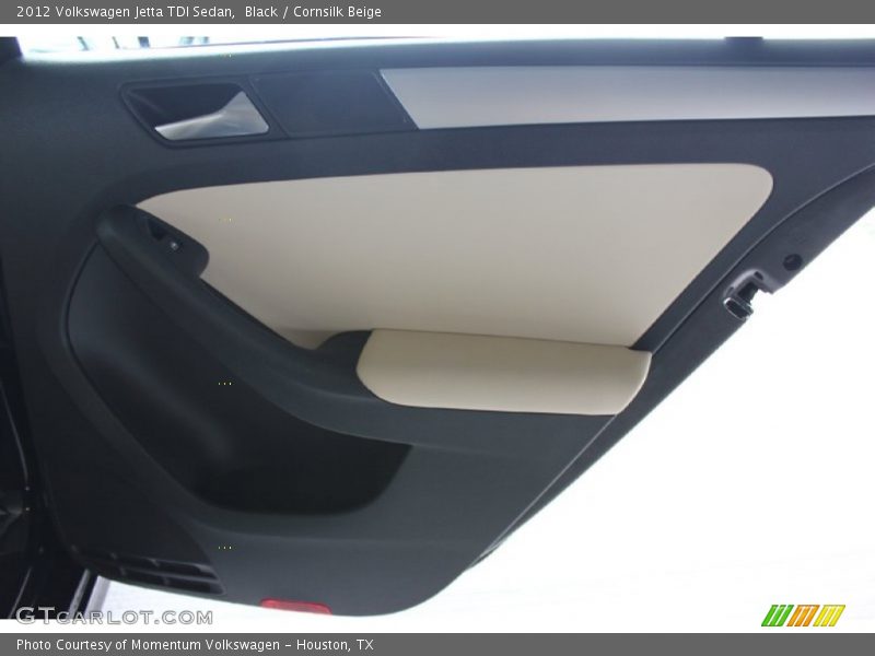 Black / Cornsilk Beige 2012 Volkswagen Jetta TDI Sedan