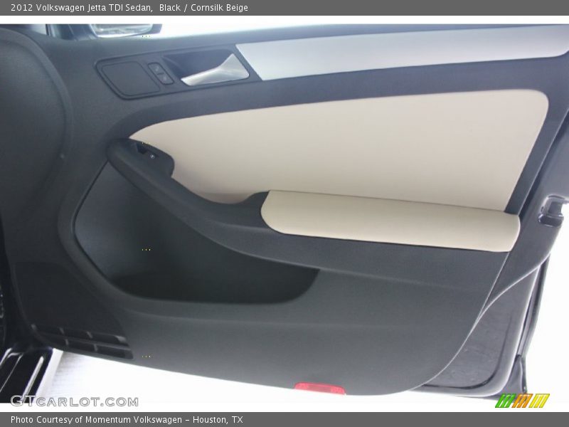 Black / Cornsilk Beige 2012 Volkswagen Jetta TDI Sedan