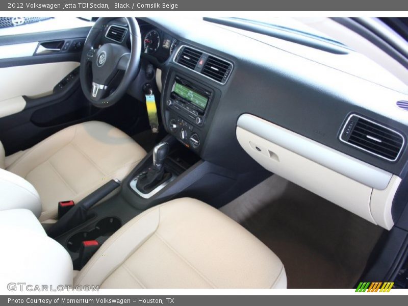 Black / Cornsilk Beige 2012 Volkswagen Jetta TDI Sedan