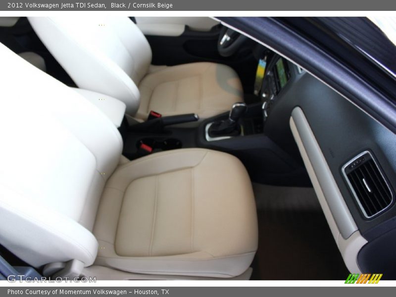 Black / Cornsilk Beige 2012 Volkswagen Jetta TDI Sedan