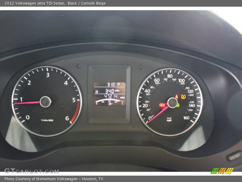 Black / Cornsilk Beige 2012 Volkswagen Jetta TDI Sedan
