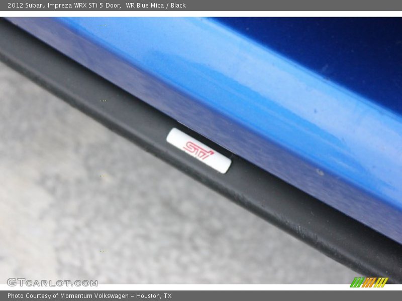 WR Blue Mica / Black 2012 Subaru Impreza WRX STi 5 Door