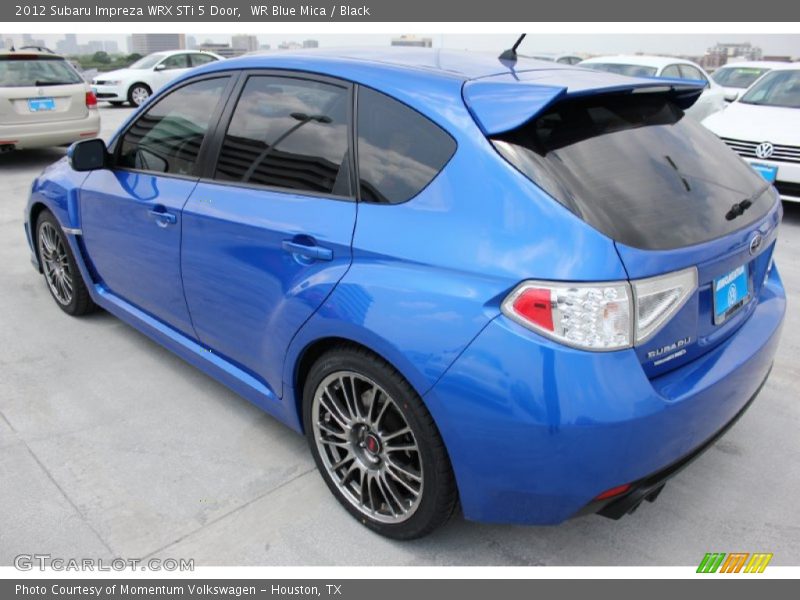 WR Blue Mica / Black 2012 Subaru Impreza WRX STi 5 Door