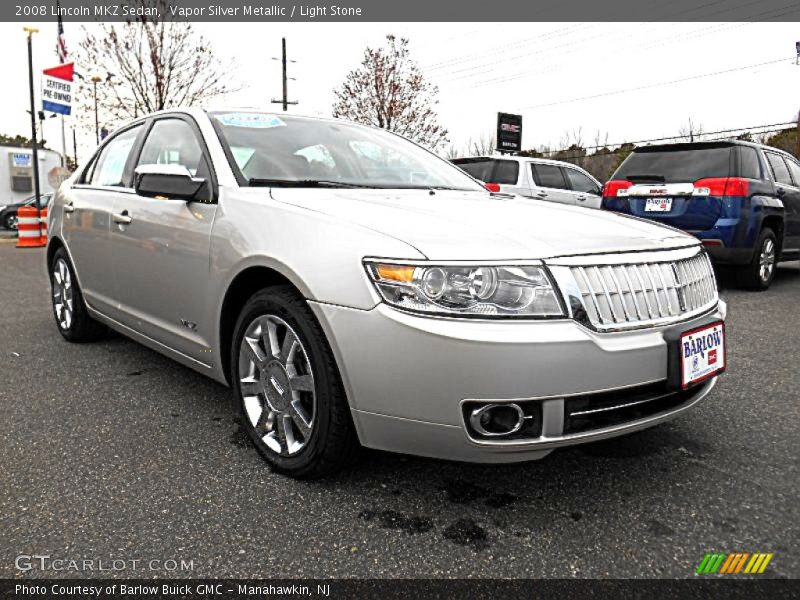 Vapor Silver Metallic / Light Stone 2008 Lincoln MKZ Sedan