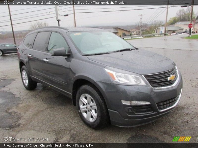 Cyber Grey Metallic / Dark Titanium/Light Titanium 2014 Chevrolet Traverse LS AWD